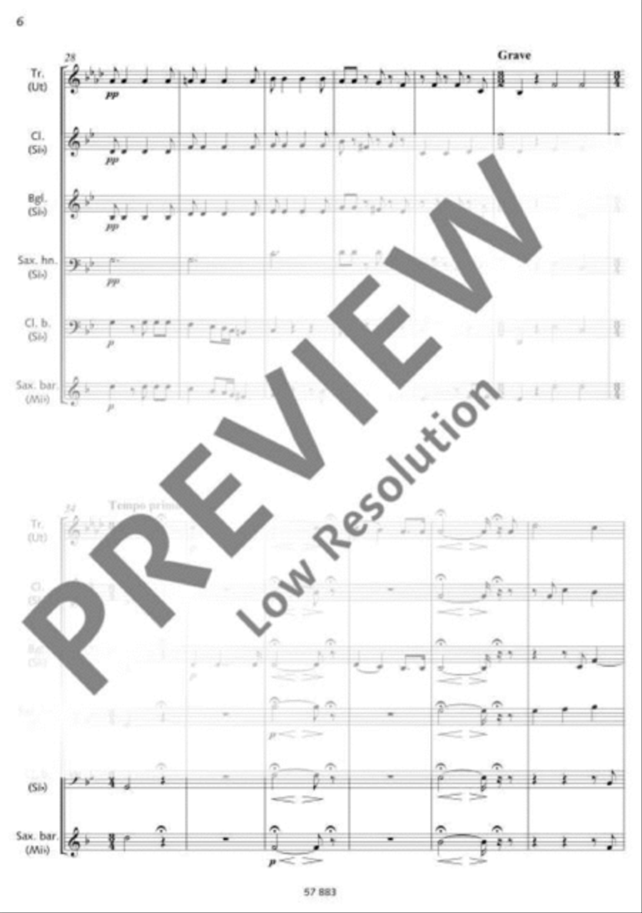 Hymne sacré Clarinet scores gallery preview page 7