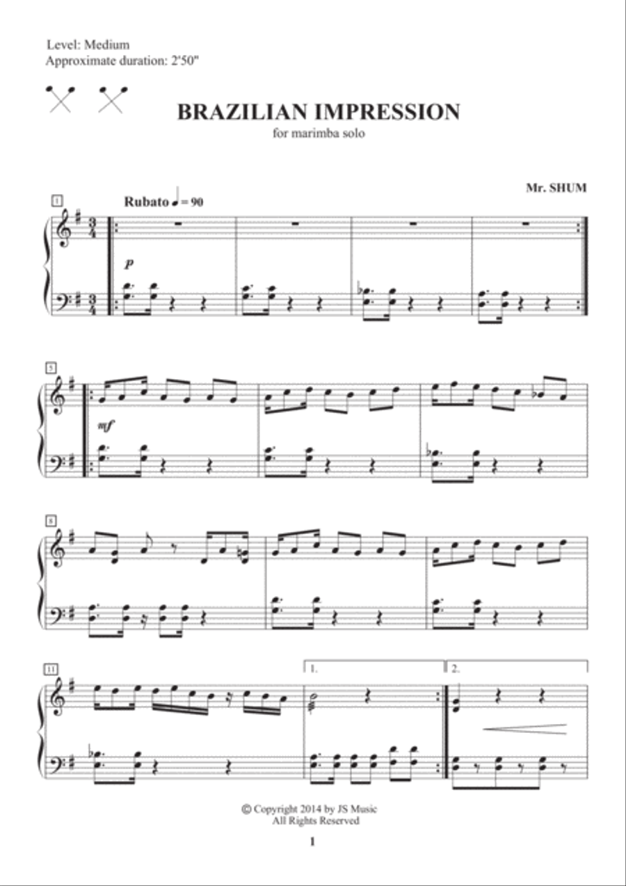 Brazilian Impression Brazilian Impression Marimba scores gallery preview page 2