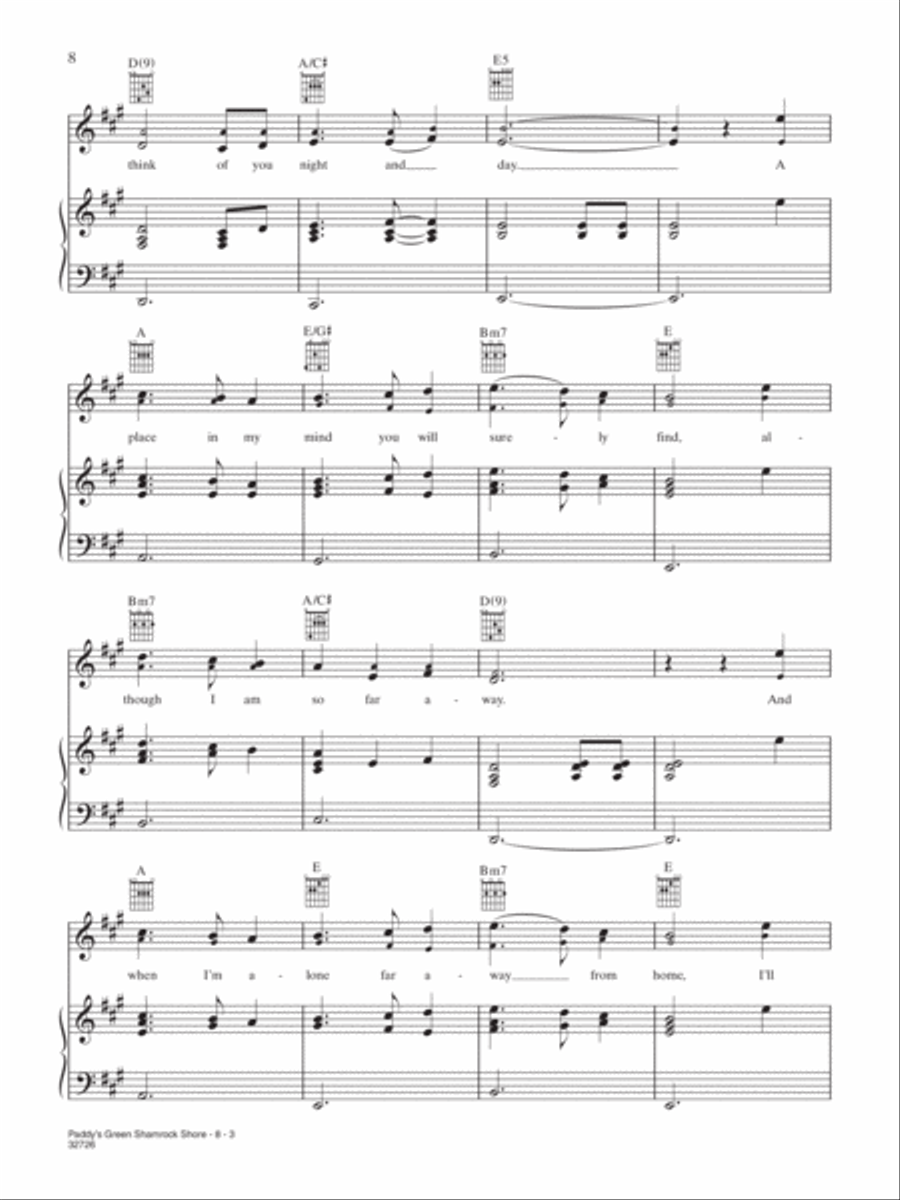 Paddy's Green Shamrock Shore Piano, Vocal, Guitar scores gallery preview page 3