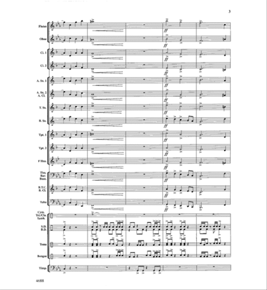 Tribal Drums Concert Band scores gallery preview page 3