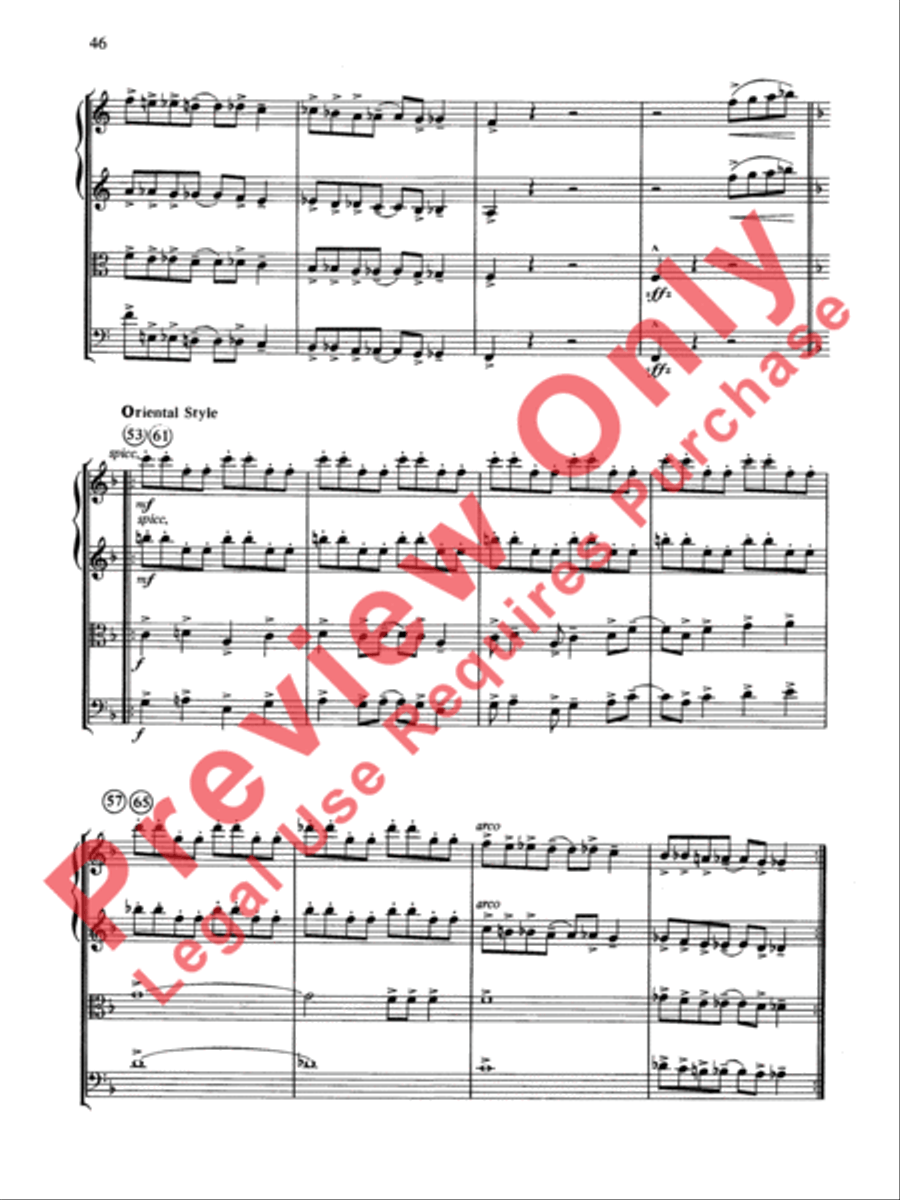 Cole Porter (Classic String Quartets) String Quartet scores gallery preview page 47