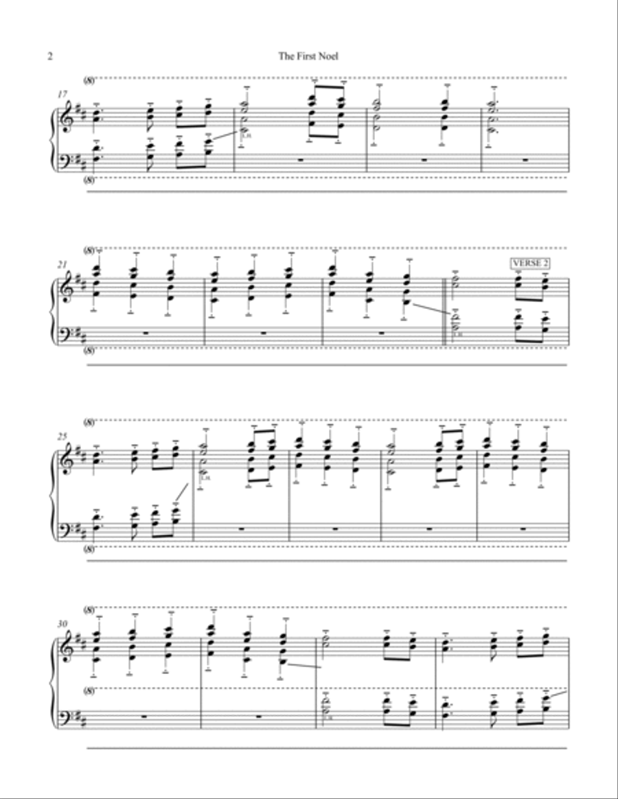 The First Noel - piano bells Piano Solo scores gallery preview page 2