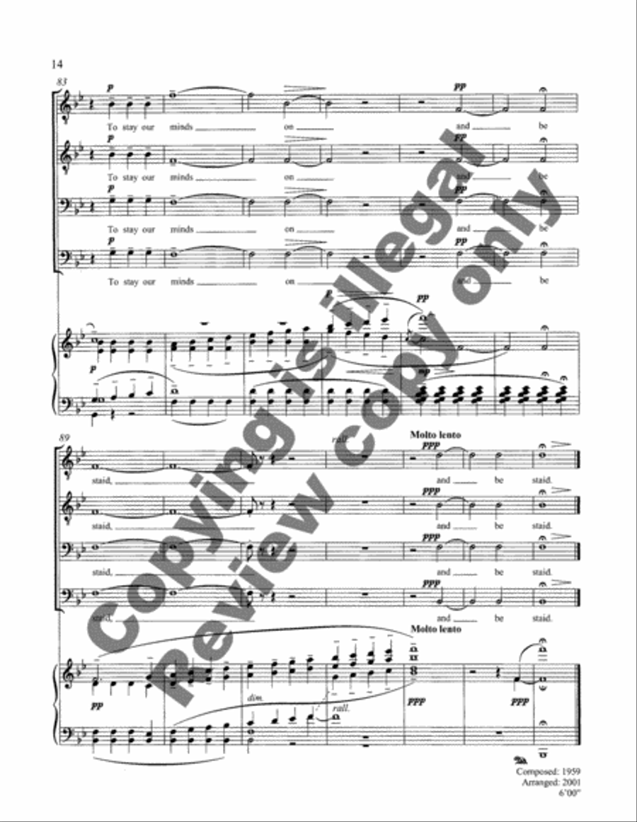 Choose Something Like a Star (Choral Score) TTBB scores gallery preview page 7