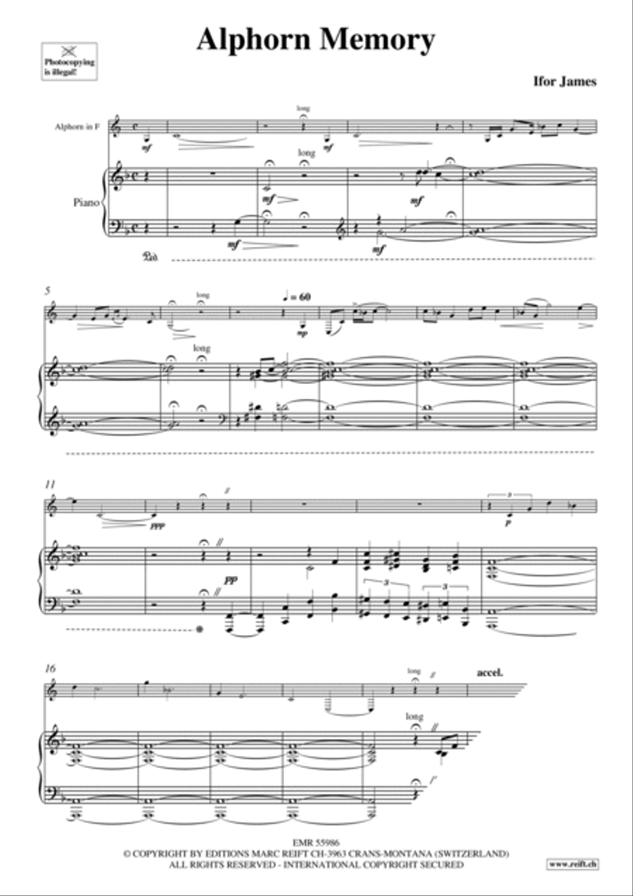 Alphorn Memory Piano Accompaniment scores gallery preview page 4