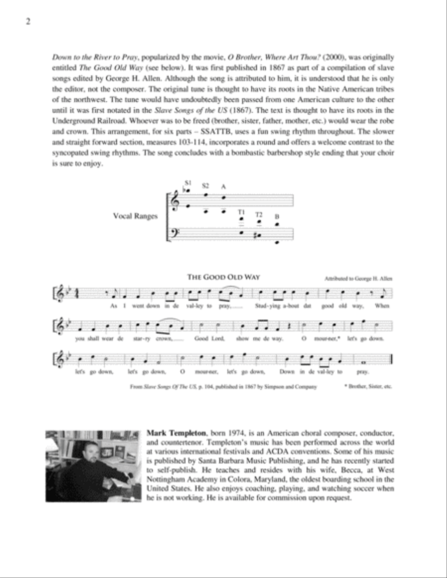 Swingin' Down to the River Divisi scores gallery preview page 2