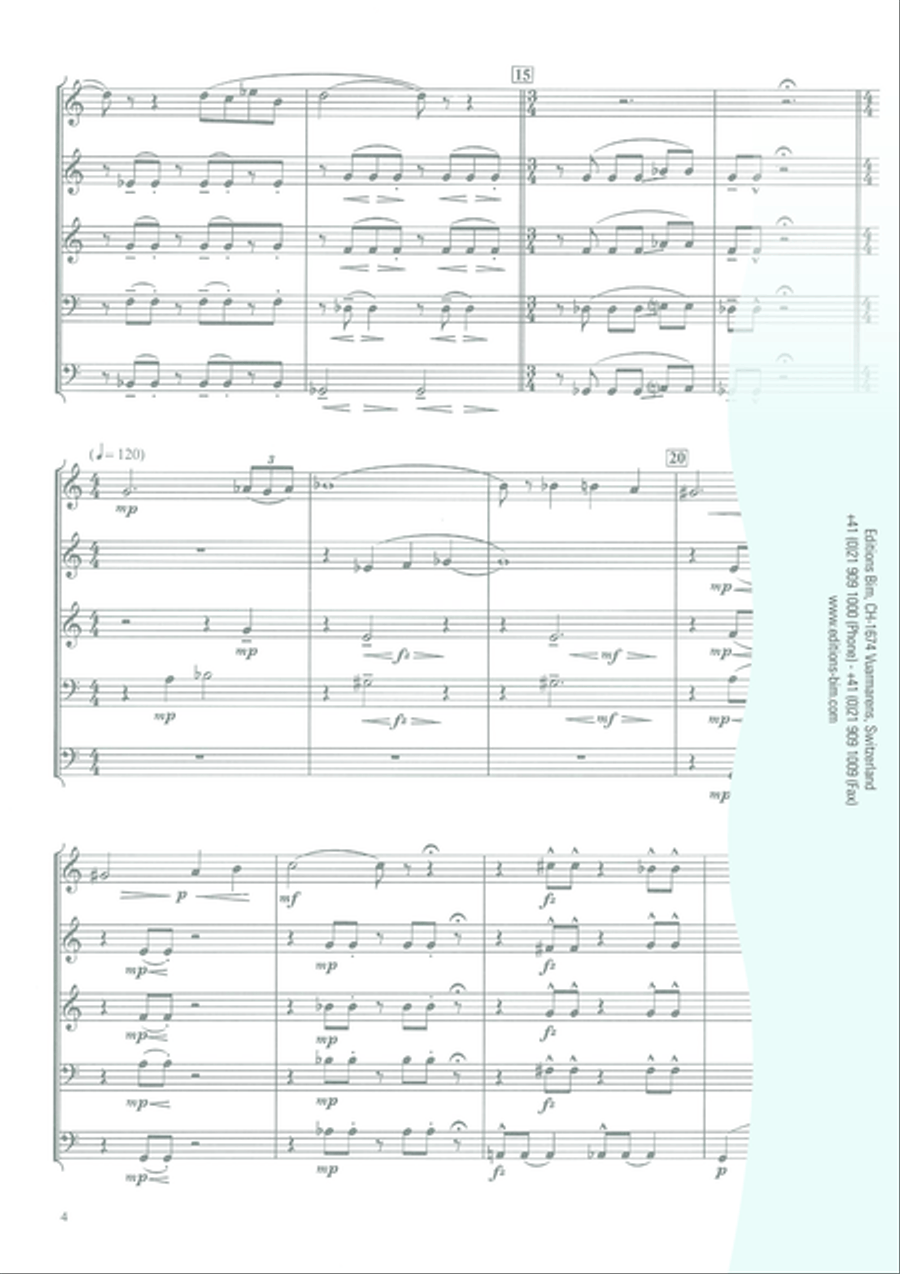 Suite para Quinteto Brass Quintet scores gallery preview page 3