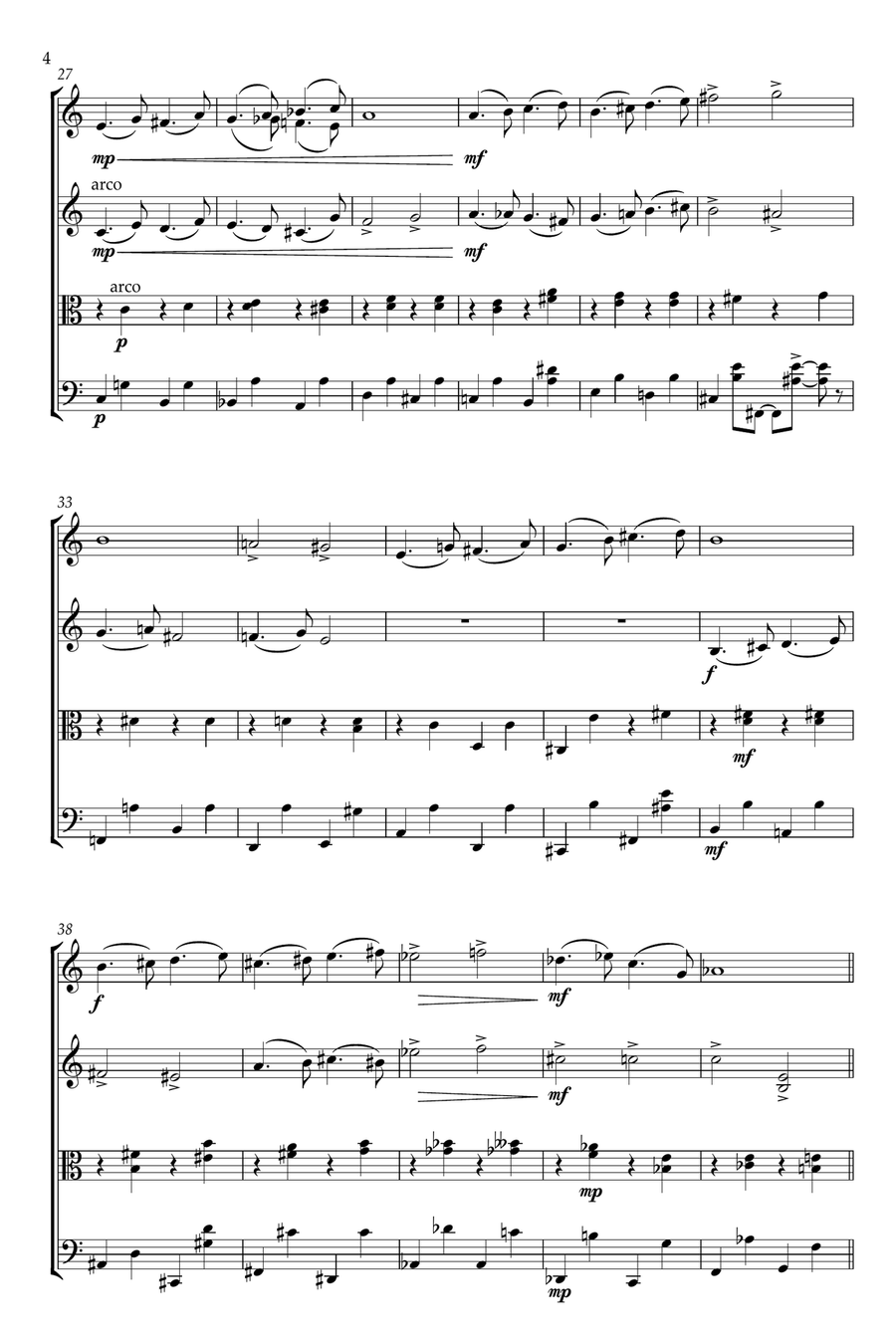 Promenade (Walking The Dog) String Quartet scores gallery preview page 4