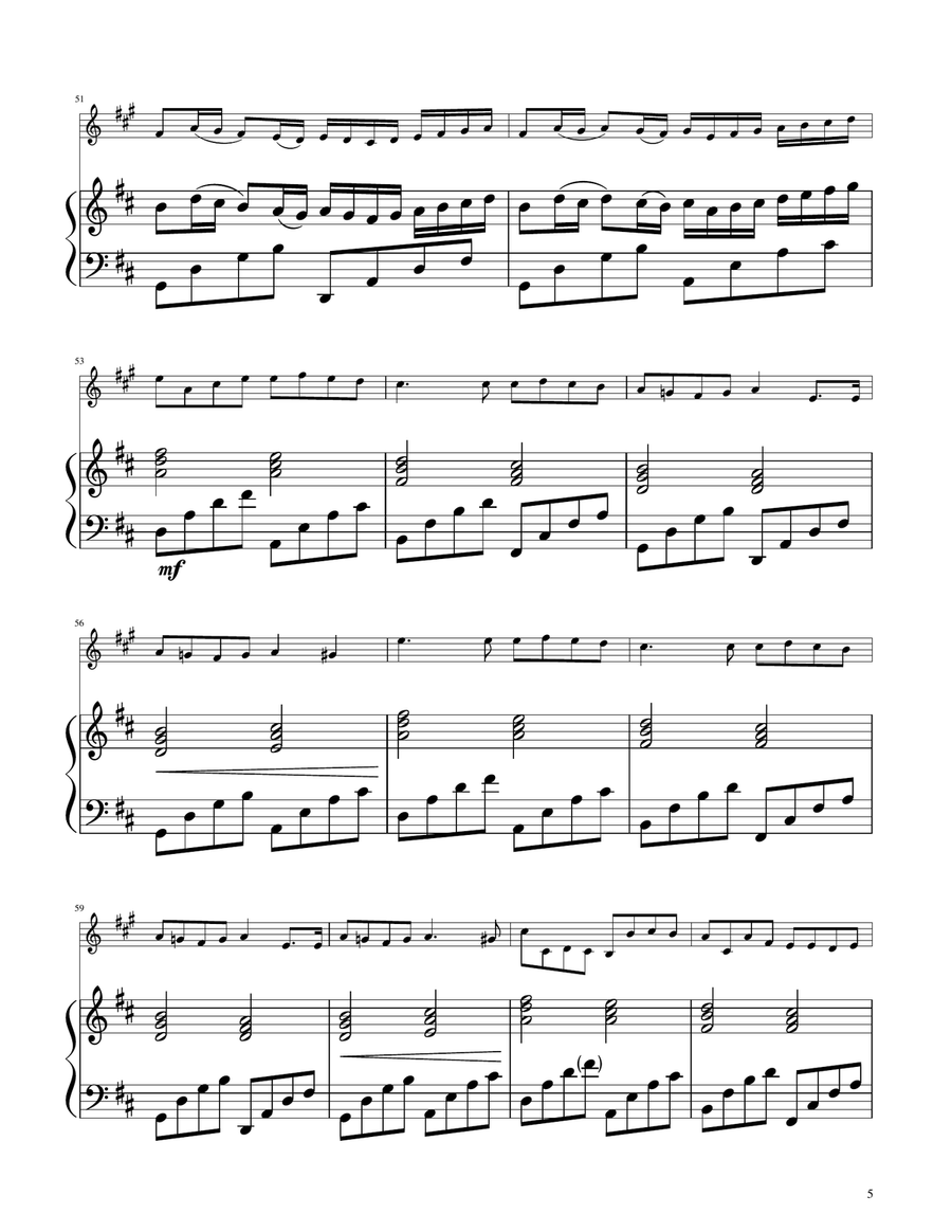 Canon in D - French Horn Solo w/ Piano Piano scores gallery preview page 5