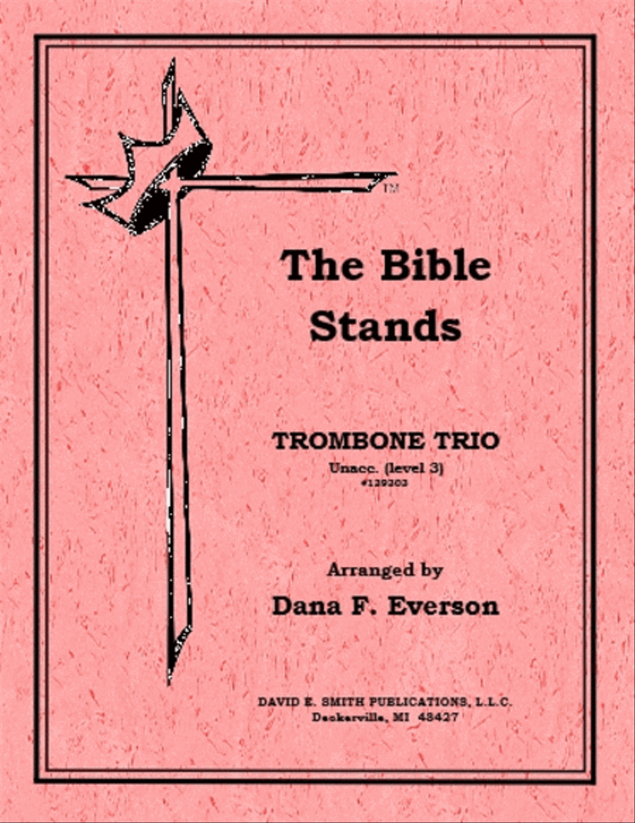 The Bible Stands Trombone scores gallery preview page 1