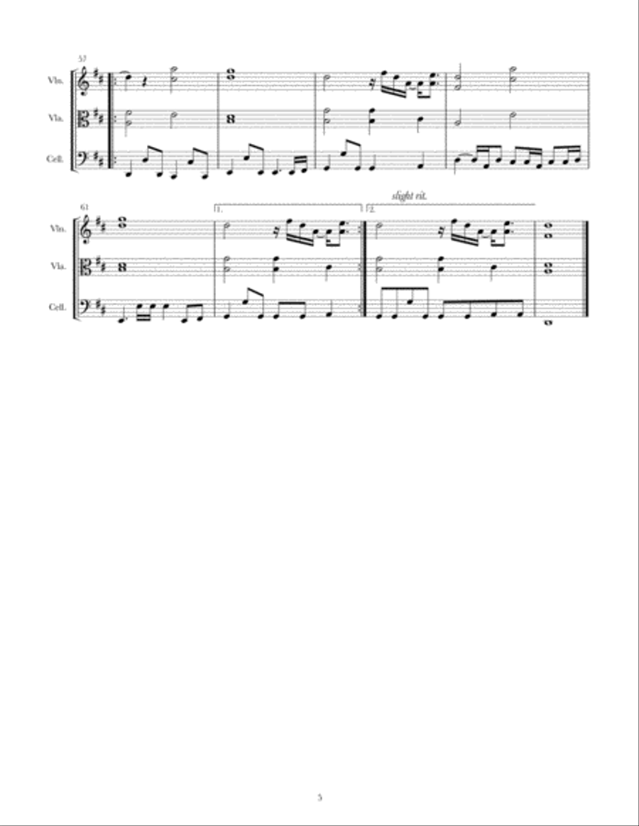 I Don't Want To Miss A Thing String Trio scores gallery preview page 5