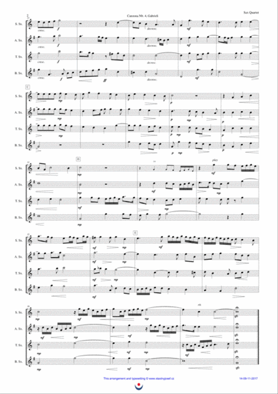 Canzona (Nb. 4) Canzona (Nb. 4) Woodwind Quartet scores gallery preview page 2