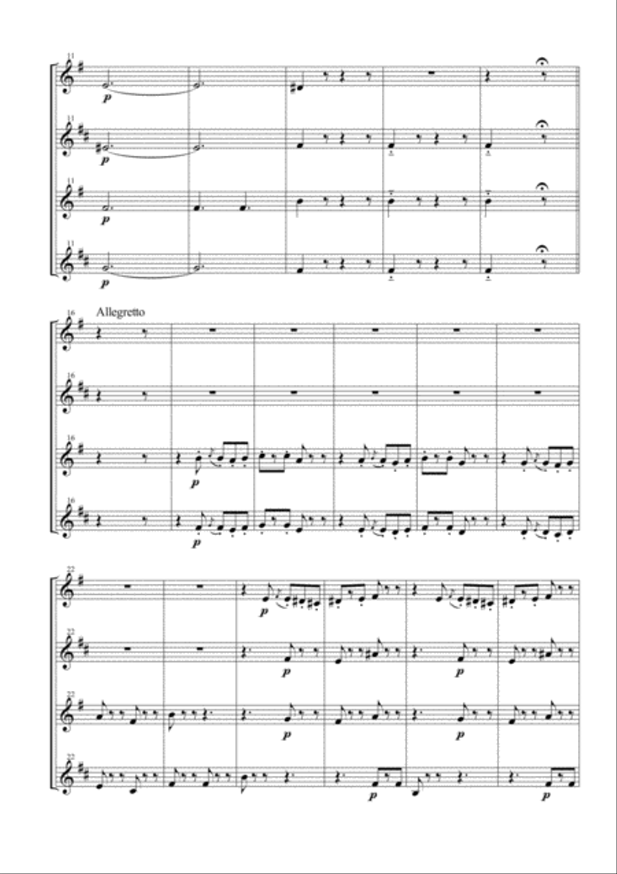 Funeral March of a Marionette for Saxophone Quartet Funeral March of a Marionette for Saxophone Quartet Saxophone Quartet scores gallery preview page 2