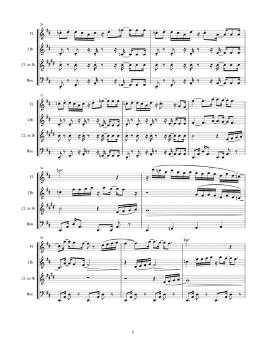 Love is the Sound (woodwind quartet) Woodwind Quartet scores gallery preview page 4