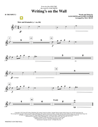 Writing's on the Wall (arr. Mac Huff) - Bb Trumpet 2
