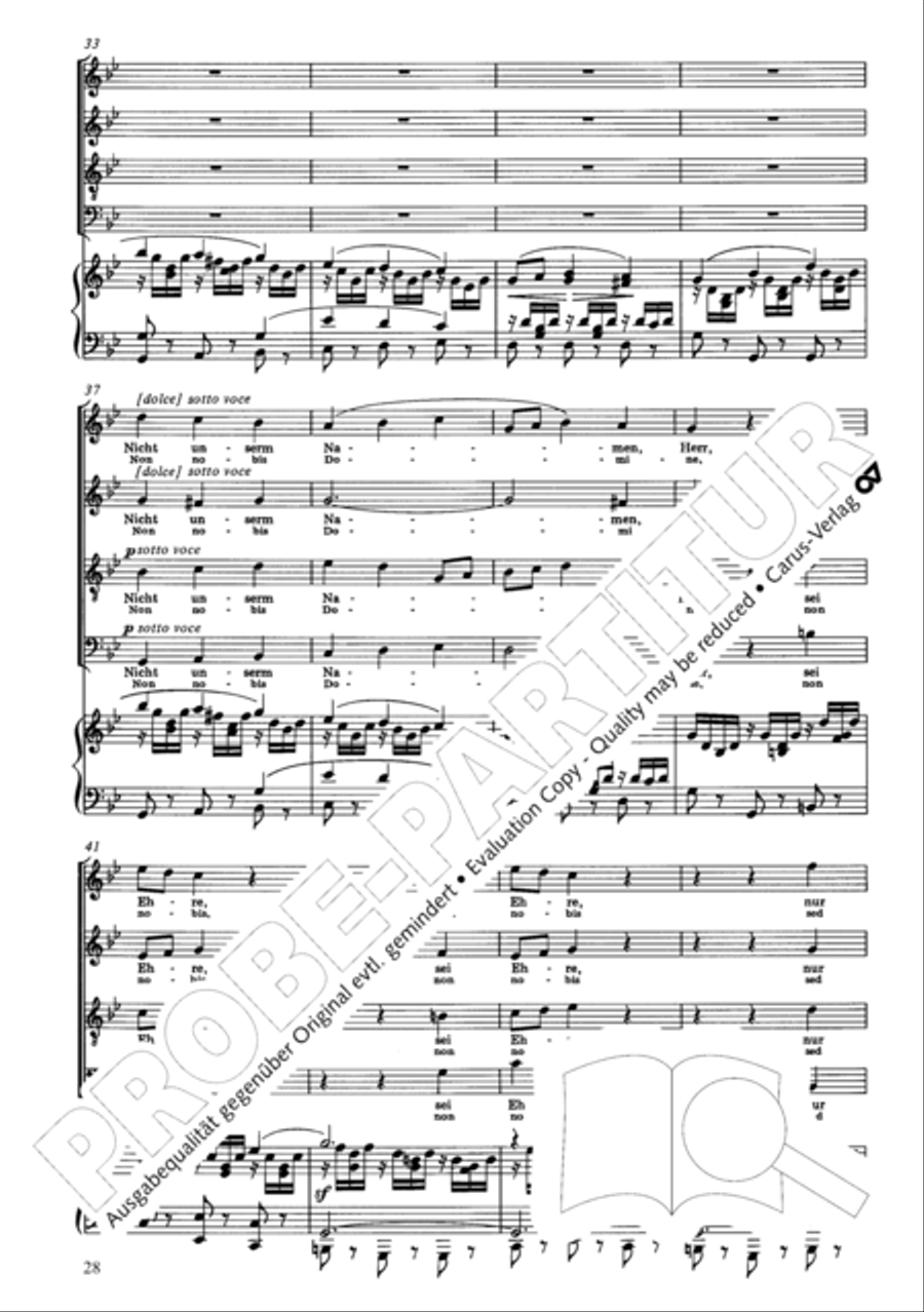 Psalm 115 (Der 115. Psalm) SSAATTBB scores gallery preview page 35