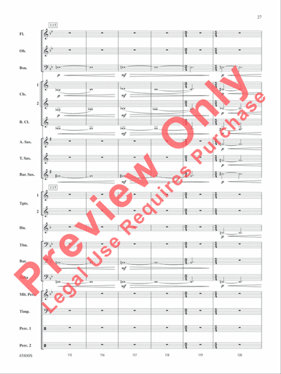 Suite from Fantastic Beasts and Where to Find Them Concert Band scores gallery preview page 28
