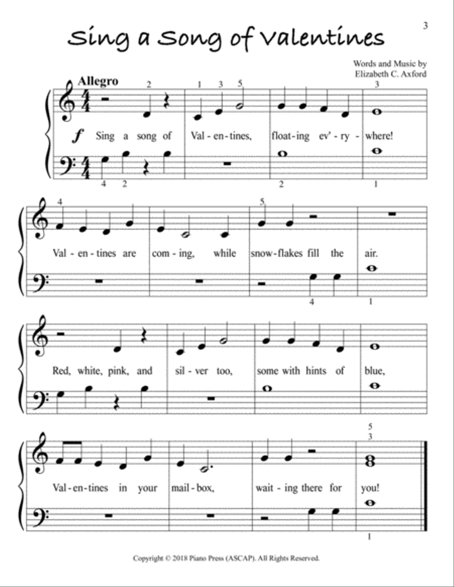 My Valentine's Day Fun Book Piano Method scores gallery preview page 4