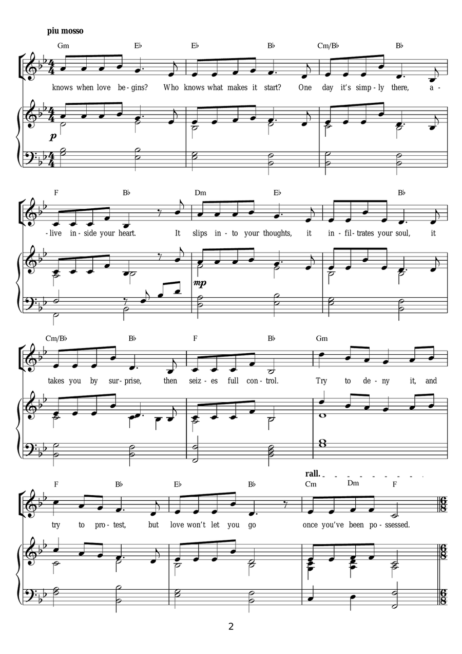 Love Never Dies Guitar scores gallery preview page 2