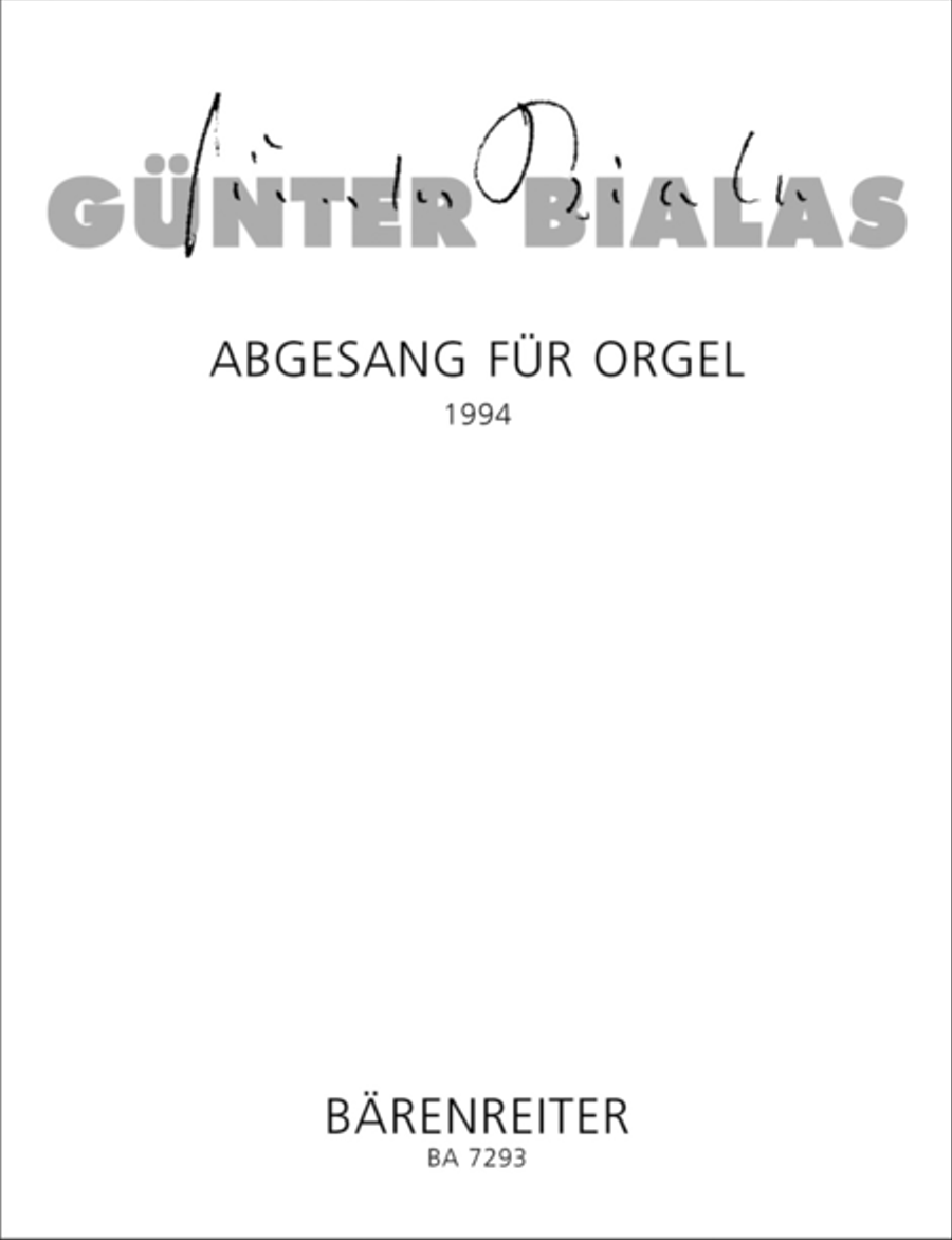 Abgesang for Organ