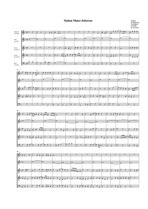 Stabat Mater dolorosa (arrangement for 5 recorders)