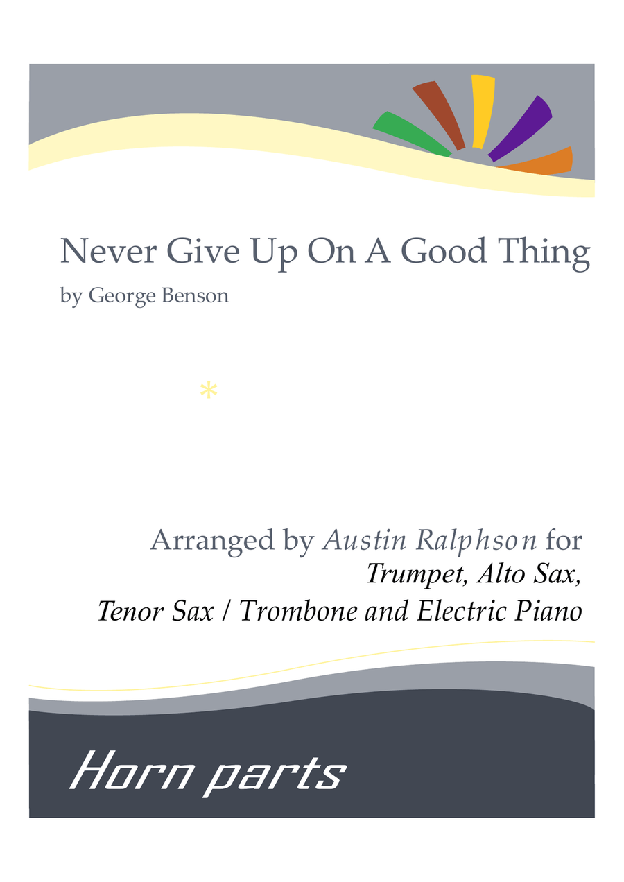 Never Give Up On A Good Thing Small Ensemble scores gallery preview page 1