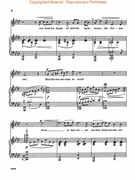 Must the Winter Come So Soon (from Vanessa) by Samuel Barber Voice - Sheet Music