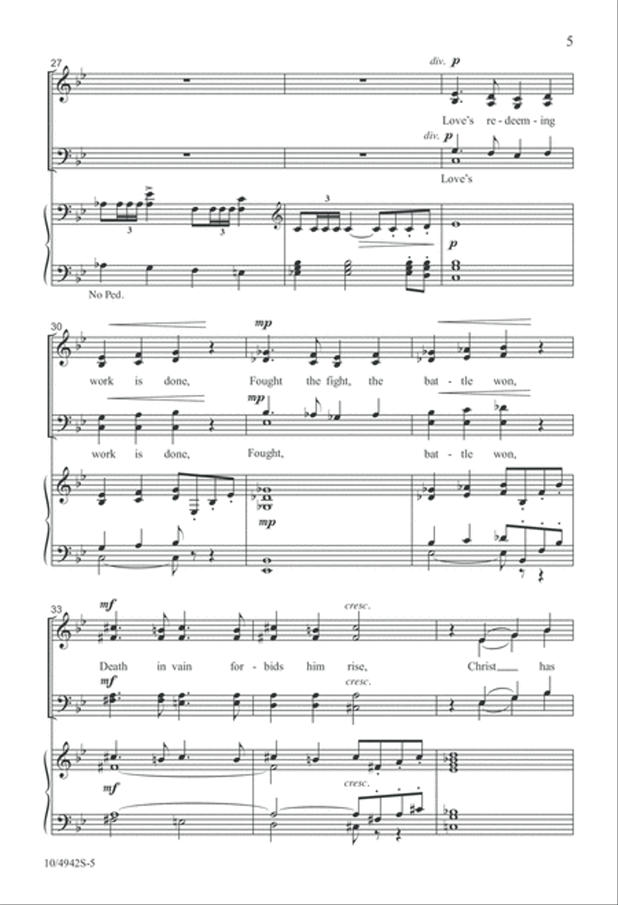 Christ the Lord Is Risen Today! 4-Part scores gallery preview page 5
