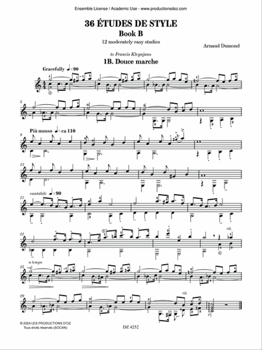 36 Études de style - Cahier B Classical Guitar scores gallery preview page 3