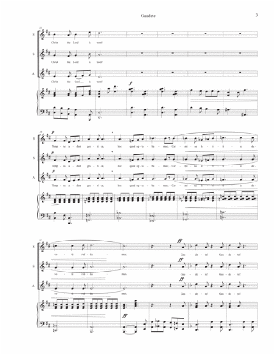 Gaudete SSA scores gallery preview page 3
