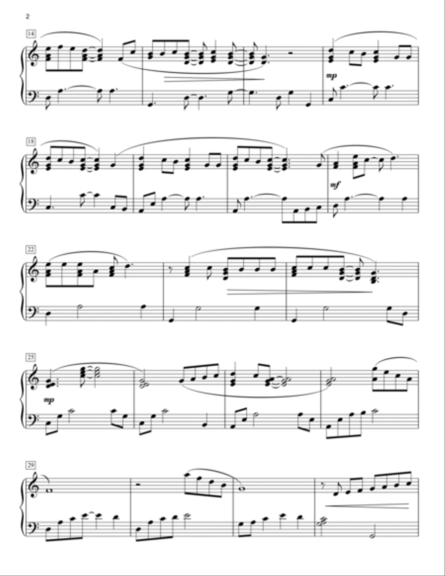 Last Christmas (arr. Kevin Olson) Easy Piano scores gallery preview page 2