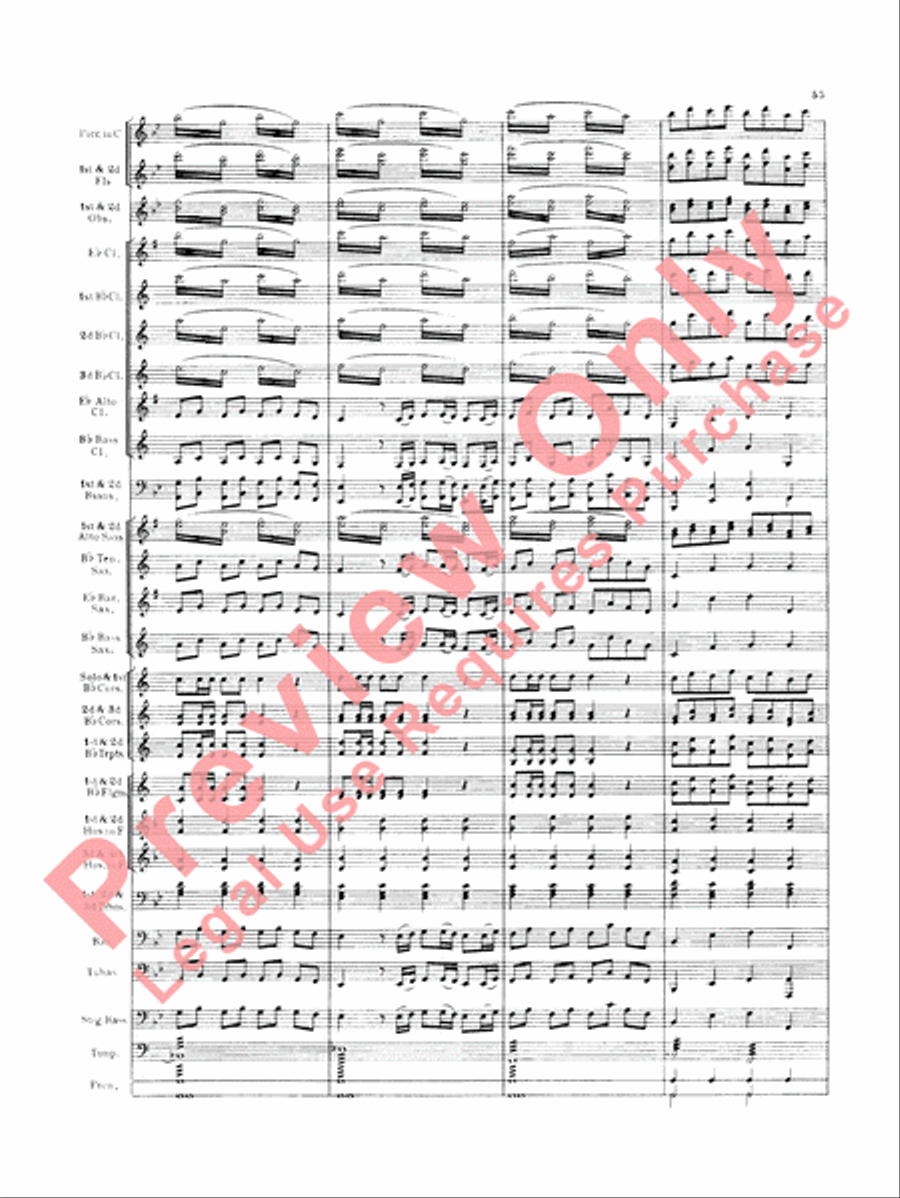 Italian in Algiers (Overture) Concert Band scores gallery preview page 58