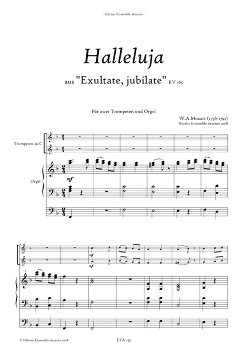 Halleluja from "Exultate, jubilate" KV 165 - arrangement for two trumpets and organ
