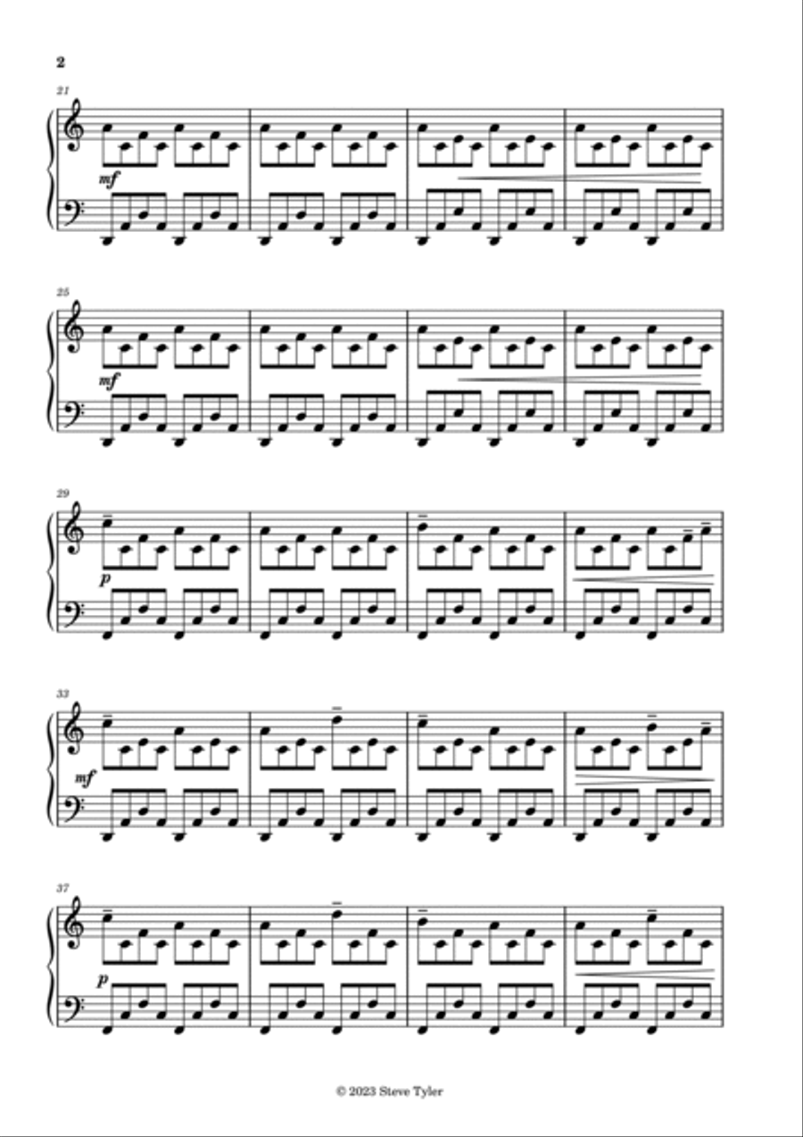 Wondering Piano Solo scores gallery preview page 2