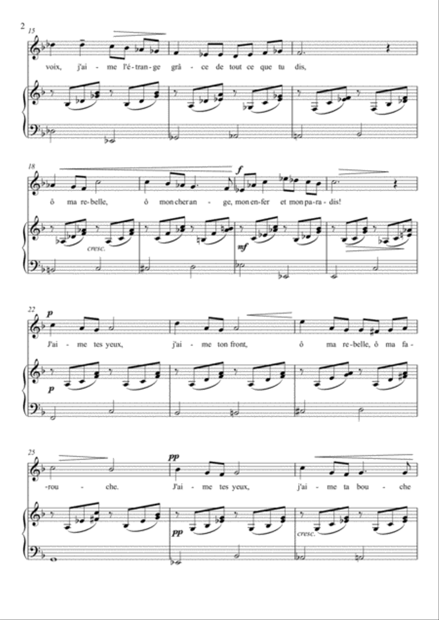 Chanson d'amour (F Major) Voice scores gallery preview page 3