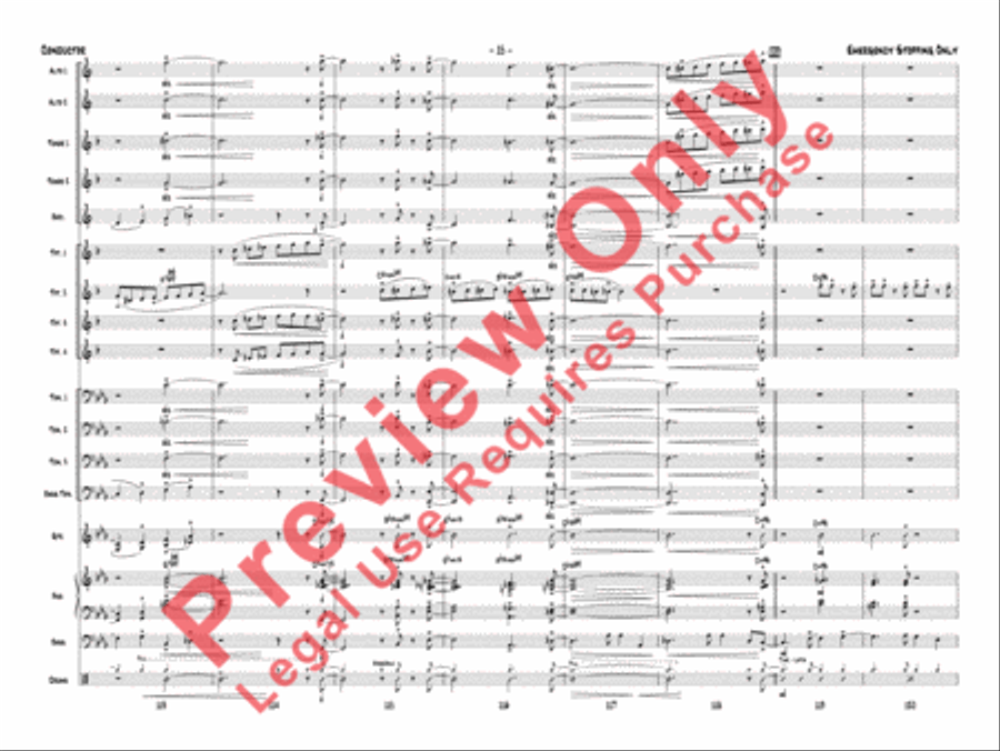 Emergency Stopping Only Jazz Ensemble scores gallery preview page 18