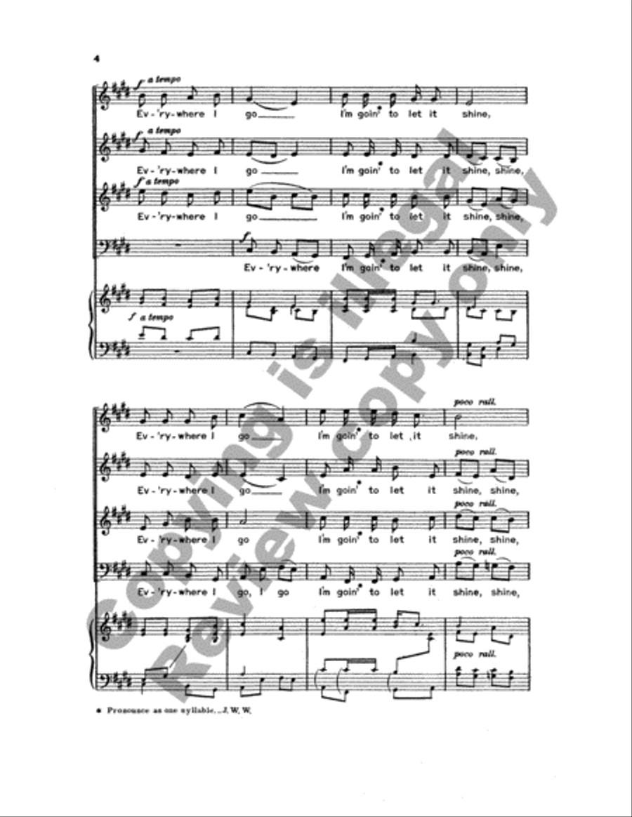 This Little Light O' Mine 4-Part scores gallery preview page 4