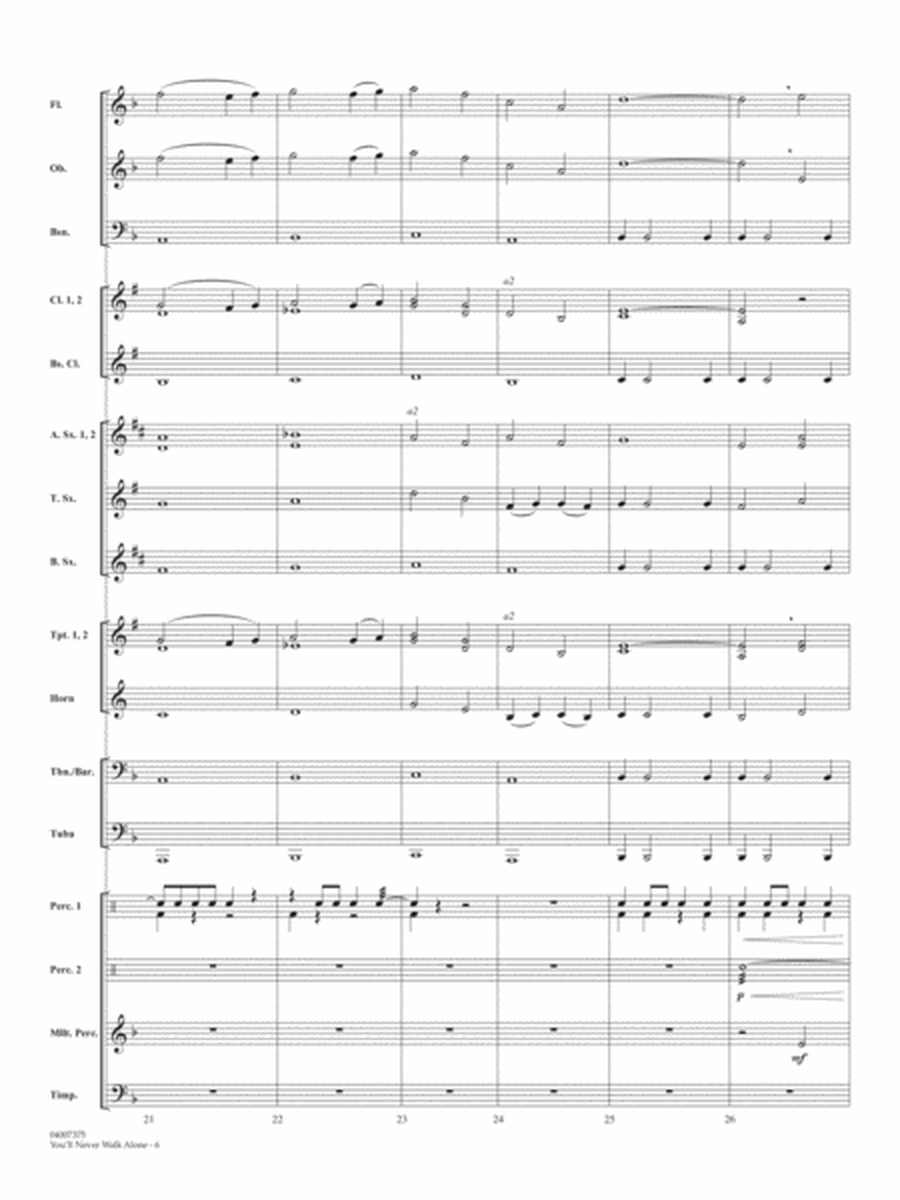 You'll Never Walk Alone (from Carousel) (arr. Michael Sweeney) - Conductor Score (Full Score)