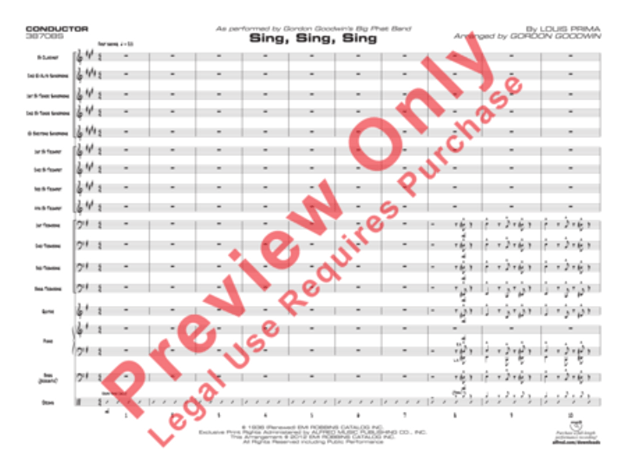 Sing, Sing, Sing Sing, Sing, Sing Jazz Ensemble scores gallery preview page 32