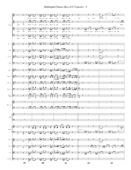 Hallelujah Chorus (orchestration, key of C)