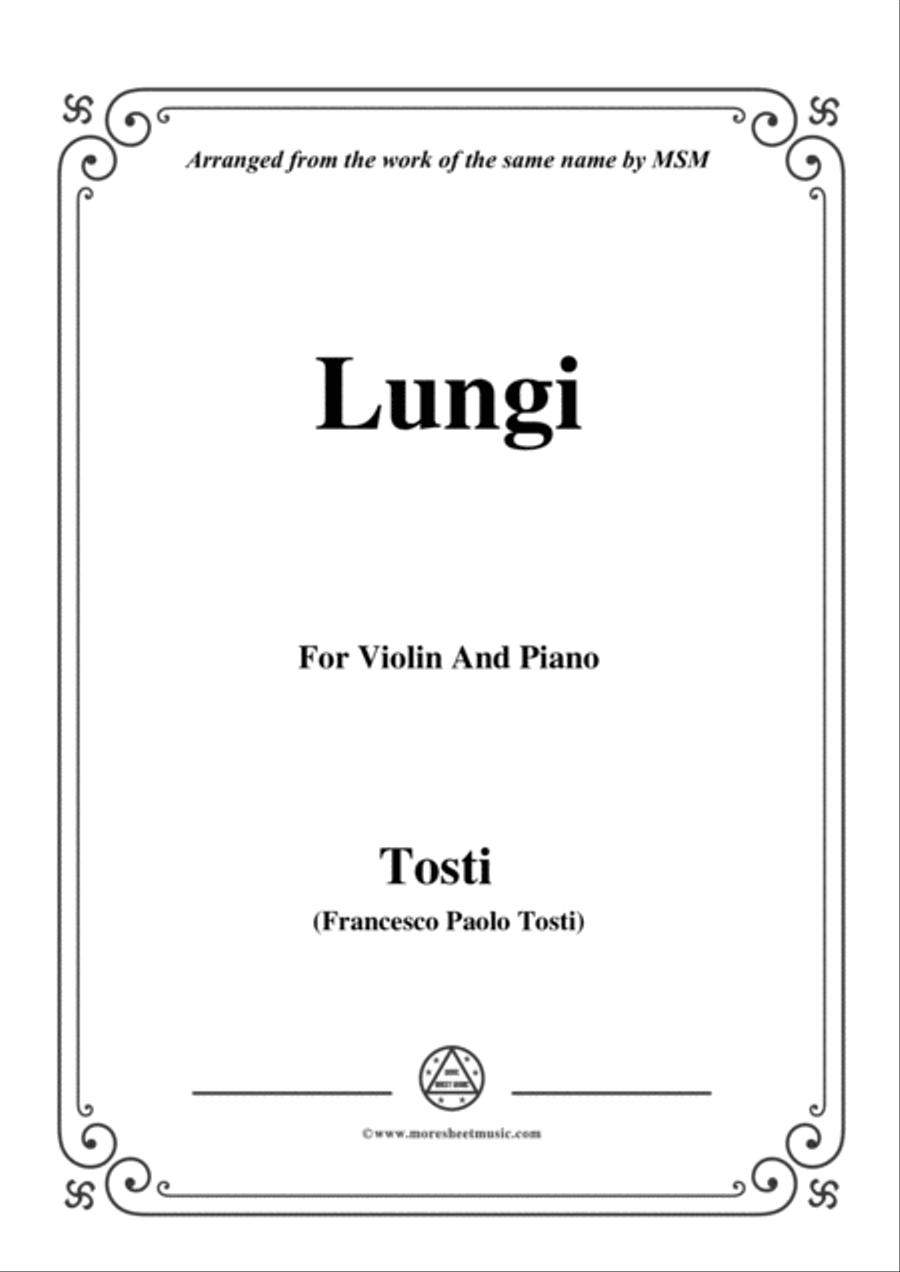 Tosti-Lungi, for Violin and Piano Violin Solo scores gallery preview page 1