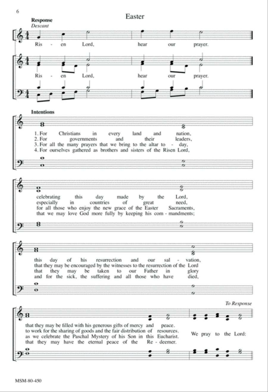 Universal Prayers for the Church Year 4-Part scores gallery preview page 6