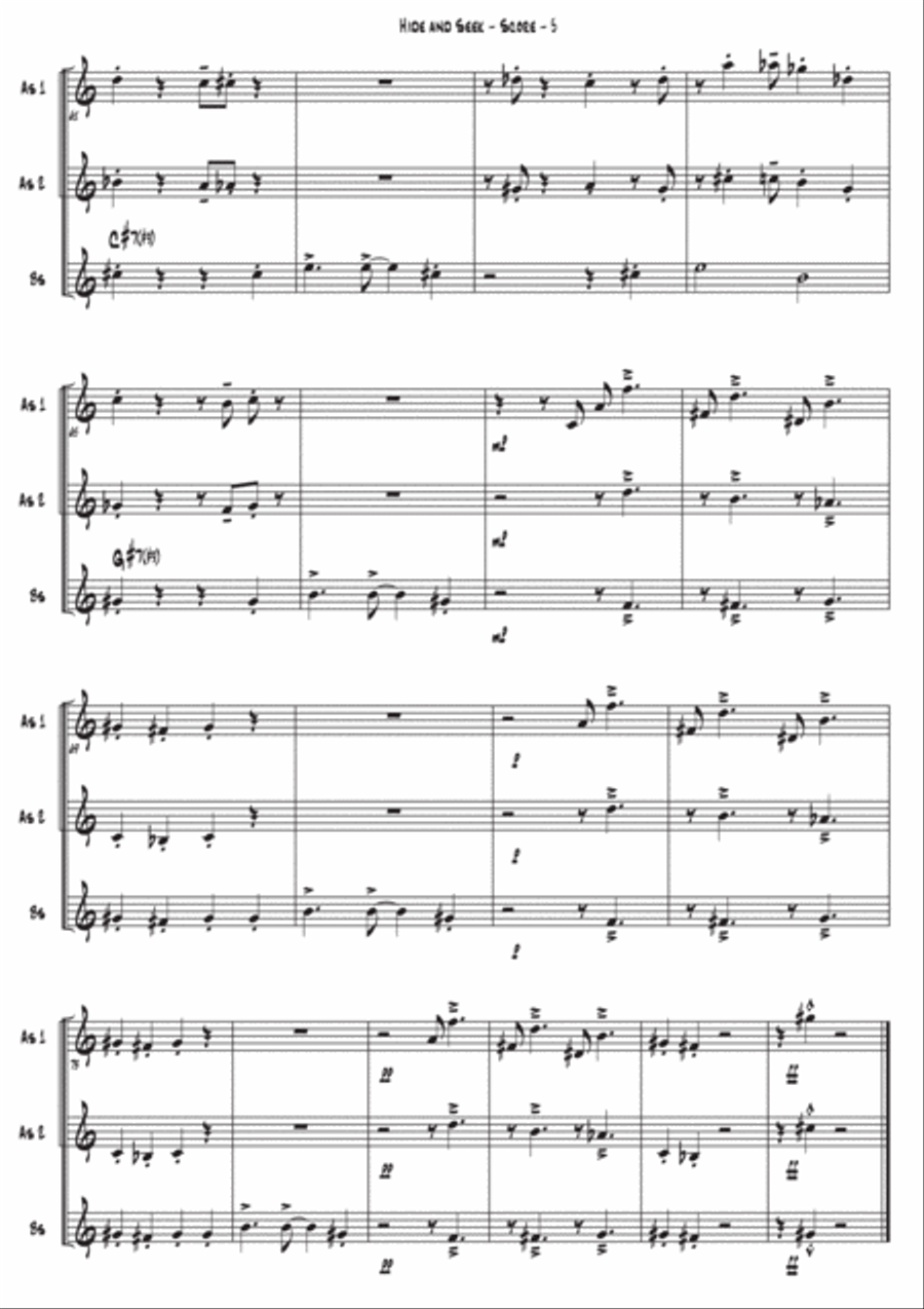 Hide And Seek Woodwind Trio scores gallery preview page 6