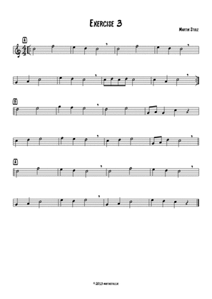Jazz Exercise 3 easy Flute