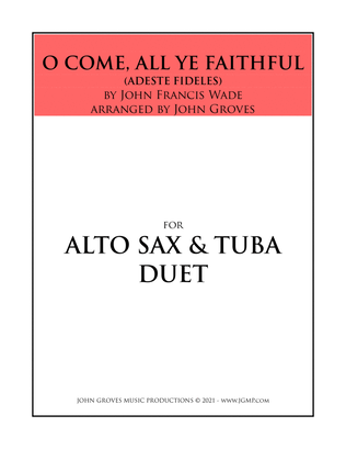 Book cover for O Come, All Ye Faithful - Alto Sax & Tuba Duet