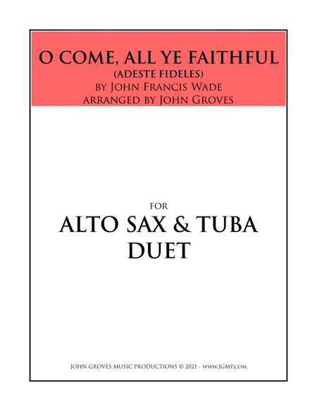 O Come, All Ye Faithful - Alto Sax & Tuba Duet image number null