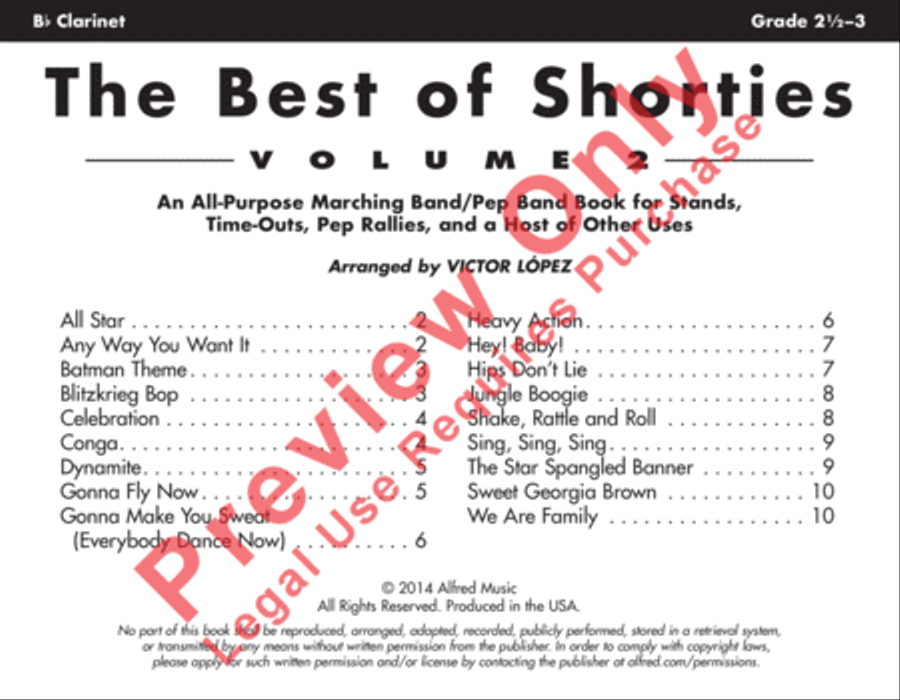 The Best of Shorties, Volume 2 Marching Band scores gallery preview page 2