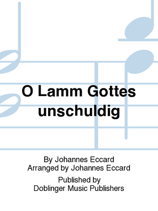 O Lamm Gottes unschuldig