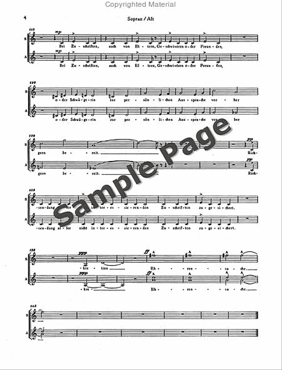 Heiratspostchorus/hpsi/db (sa) SA scores gallery preview page 5