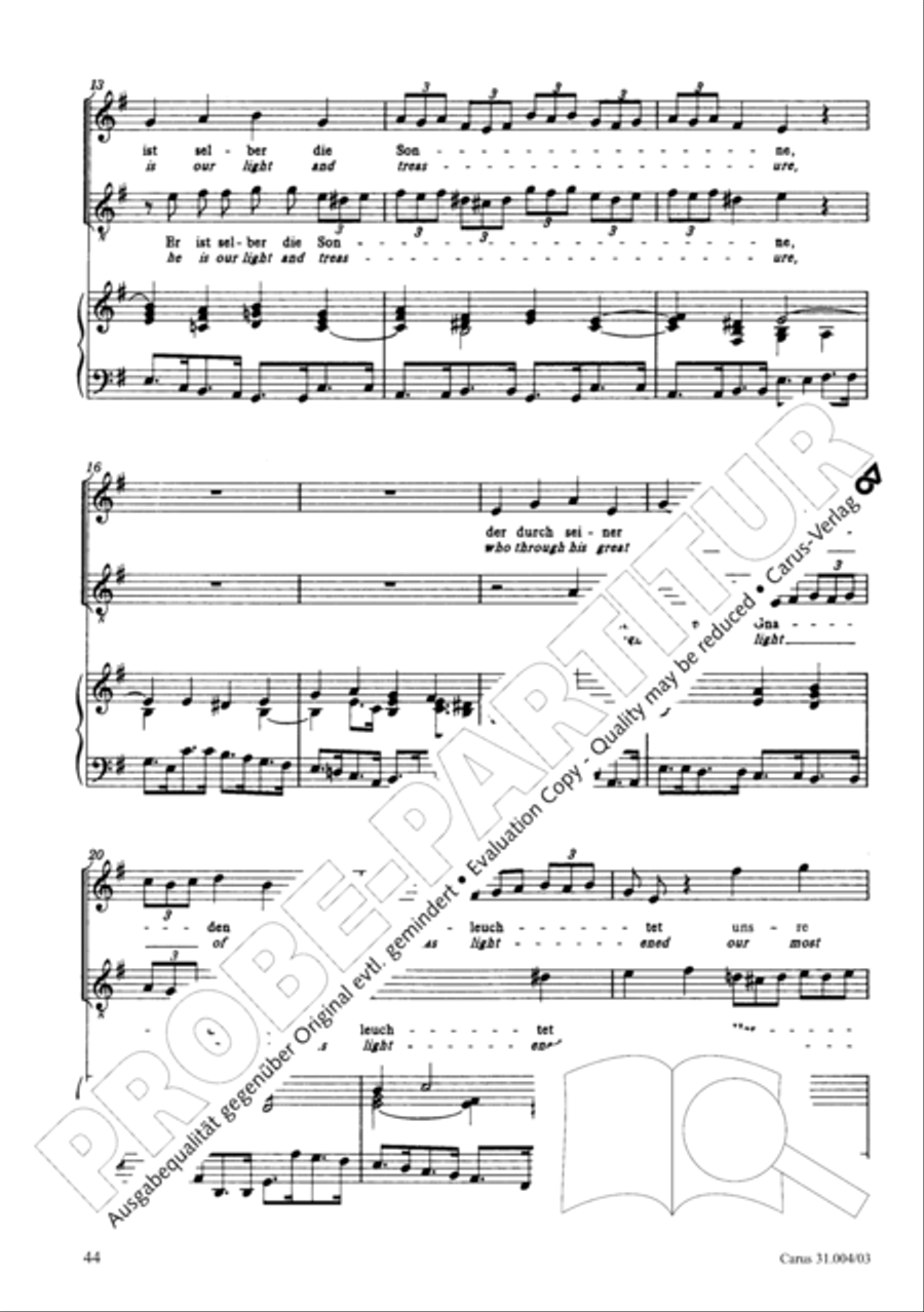 Christ lay in death's cold prison (Christ lag in Todesbanden) 4-Part scores gallery preview page 45