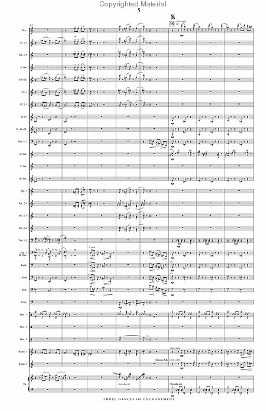 Three Dances of Enchantment Concert Band scores gallery preview page 6